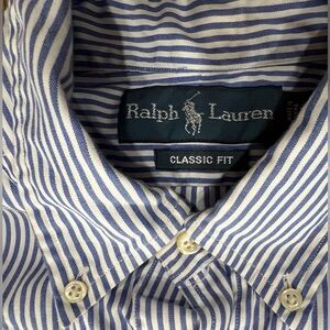 Ralph Lauren Long Sleeve Button Up Classic Fit Size 16.5